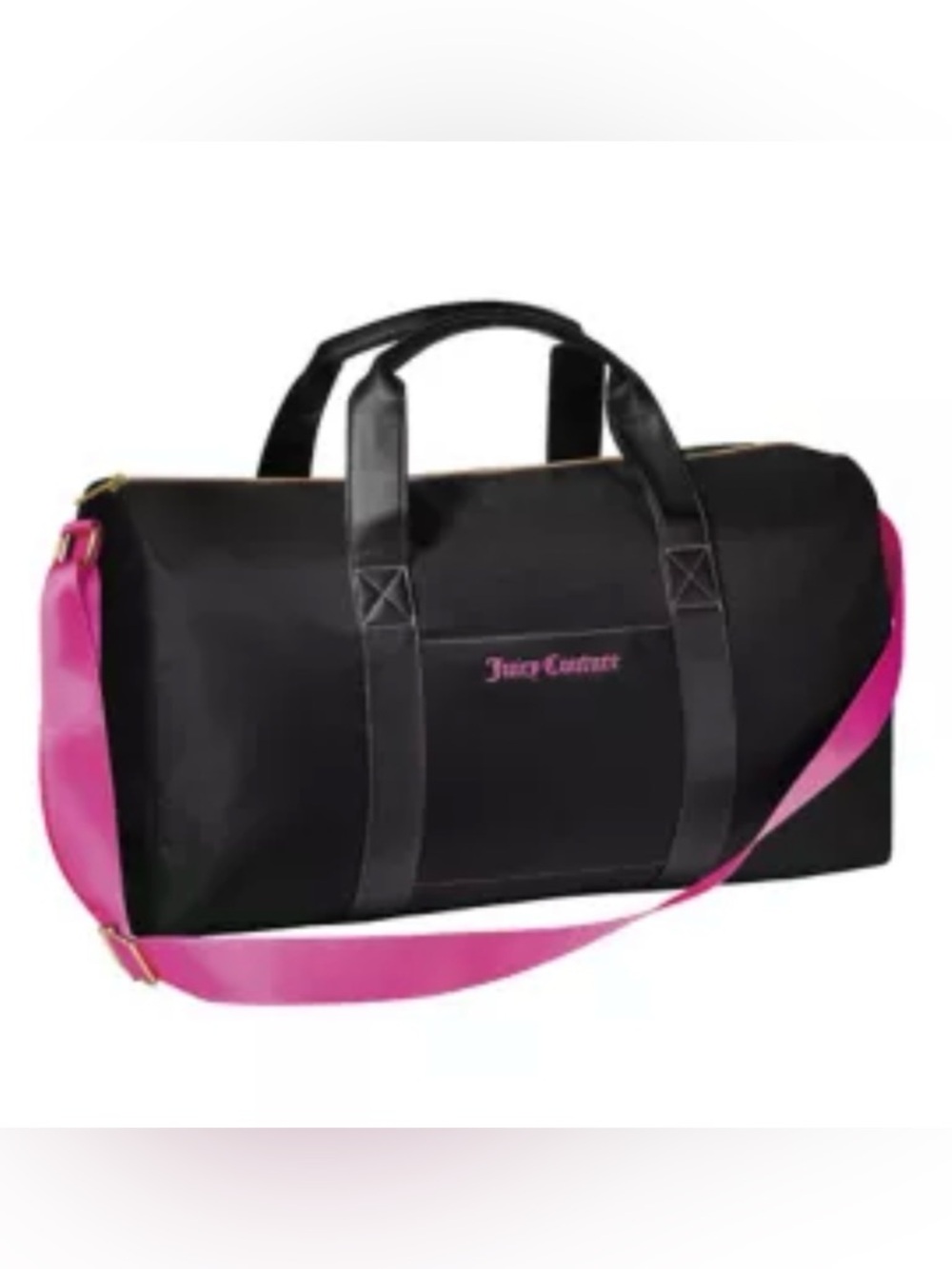 New Juicy Couture Black and Pink Weekender Duffle Bag